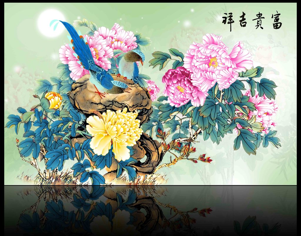 【本作品下载内容为:"中国风牡丹花富贵吉祥背景墙"模板,其他内容仅为参考,如需印刷成实物请先认真校稿,避免造成不必要的经济损失。】 【声明】未经权利人许可,任何人不得随意使用本网站的原创作品(含预览图),否则将按照我国著作权法的相关规定被要求承担最高达50万元人民币的赔偿责任。
