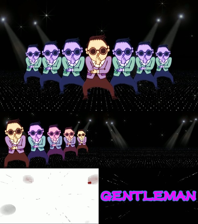 鸟叔神曲gentleman绅士视频背景模板下载(图片