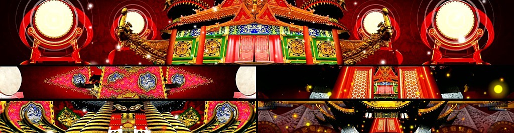 古代宫殿风格视频素材图片