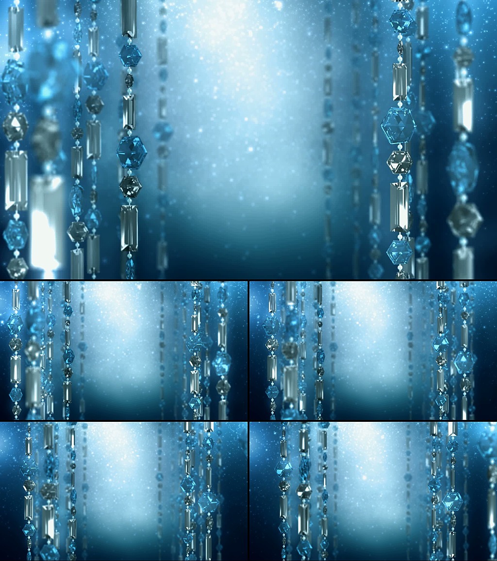 水晶珠链梦境般唯美大屏幕led素材