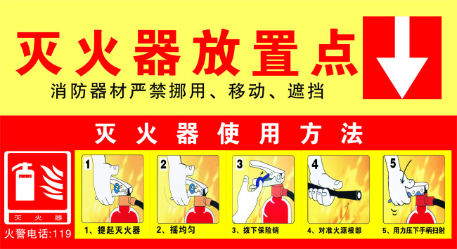 灭火器放置点矢量素材模板下载(图片编号:117