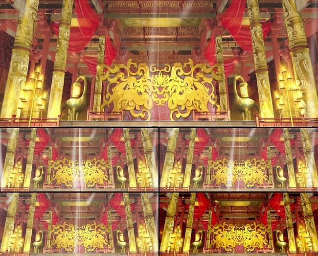 金碧辉煌的宫殿内景图片