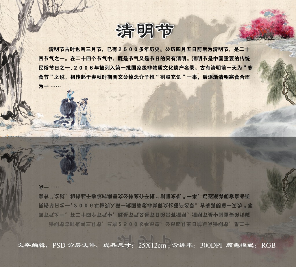 清明节由来展板