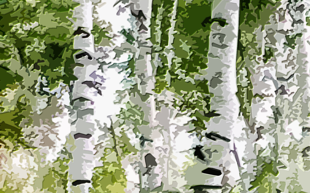 高清木刻效果白桦树系列装饰画背景墙模板下载