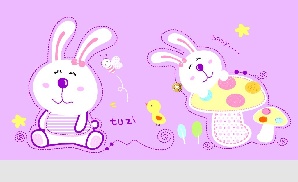 卡通可爱小兔子... pic2.ooopic.com 宽1024x626高