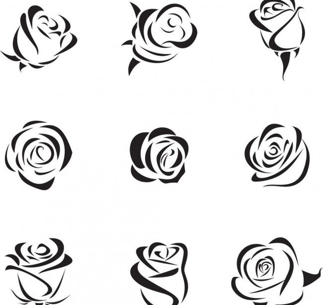 手绘玫瑰花图片模板下载(图片编号:11866828