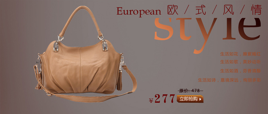 淘宝天猫女包包包促销海报模板下载(图片编号