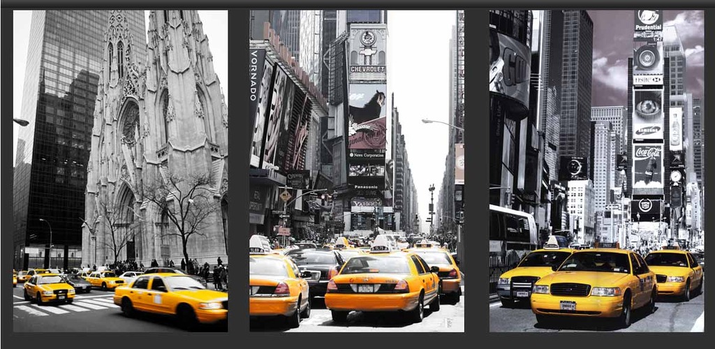 无框画纽约黄色出租车模板下载(图片编号:119