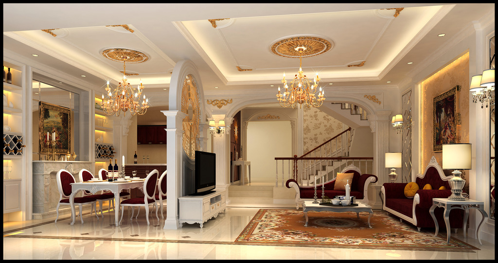 别墅精品cad施工图附带效果图