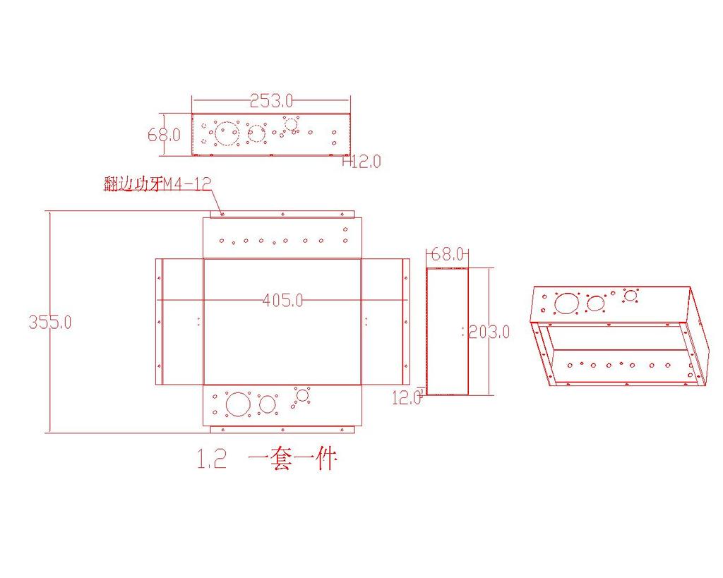 钣金机箱CAD图纸模板下载(图片编号:120126