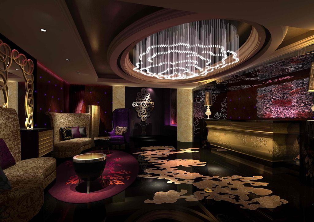 演艺吧CAD施工图附带效果图模板下载(图片编