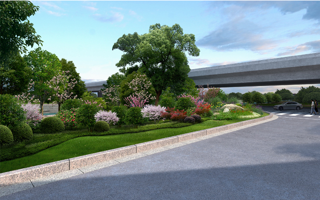 道路绿化设计效果图模板下载(图片编号:12032