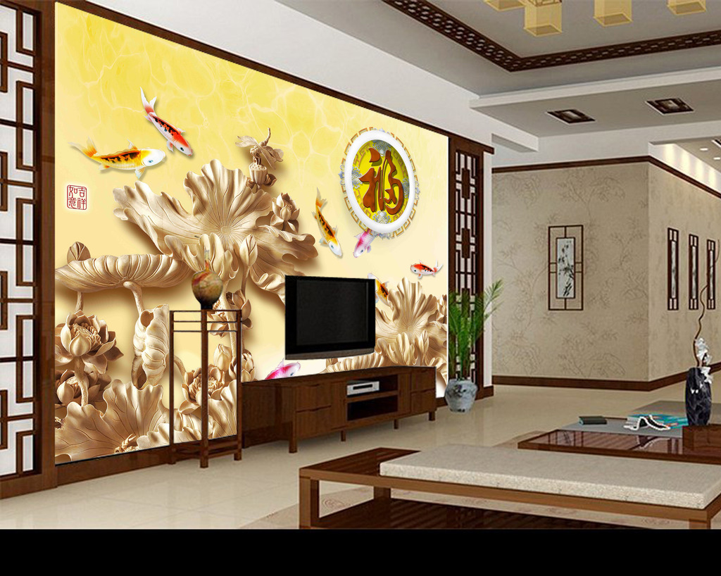 3d木雕背景墙模板下载(图片编号:12062441)