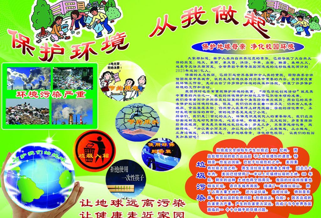 保护环境从我做起宣传展板