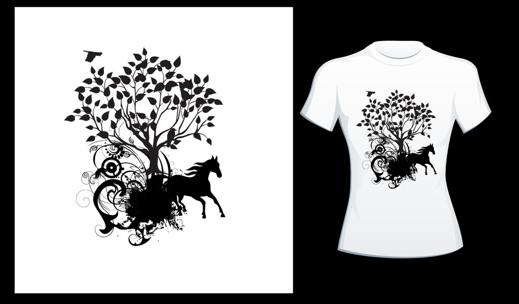 T恤图案模板下载(图片编号:12086883)_花纹图