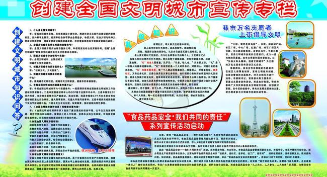 文明城市创建宣传专栏模板下载(图片编号:120
