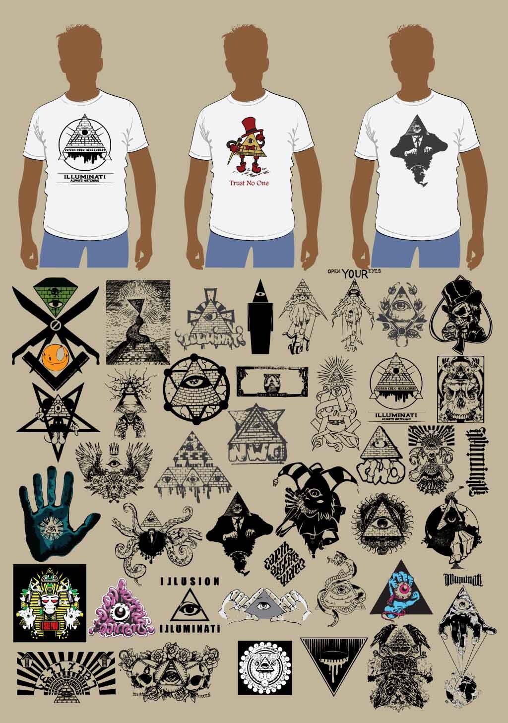 服装行业全视之眼主题设计图模板下载(图片编