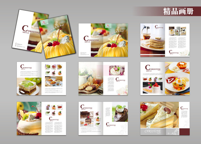 西式甜点蛋糕糕点画册模板下载(图片编号:121