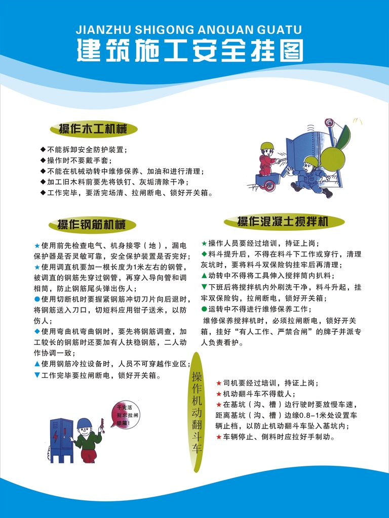 建筑工地安全挂图模板下载(图片编号:1210333