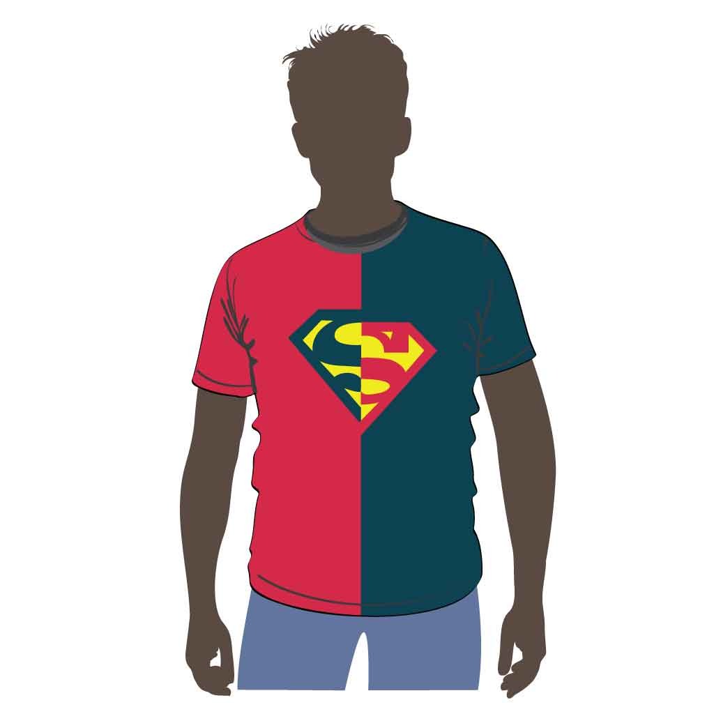 服装行业超人主题体恤衫设计图模板下载(图片