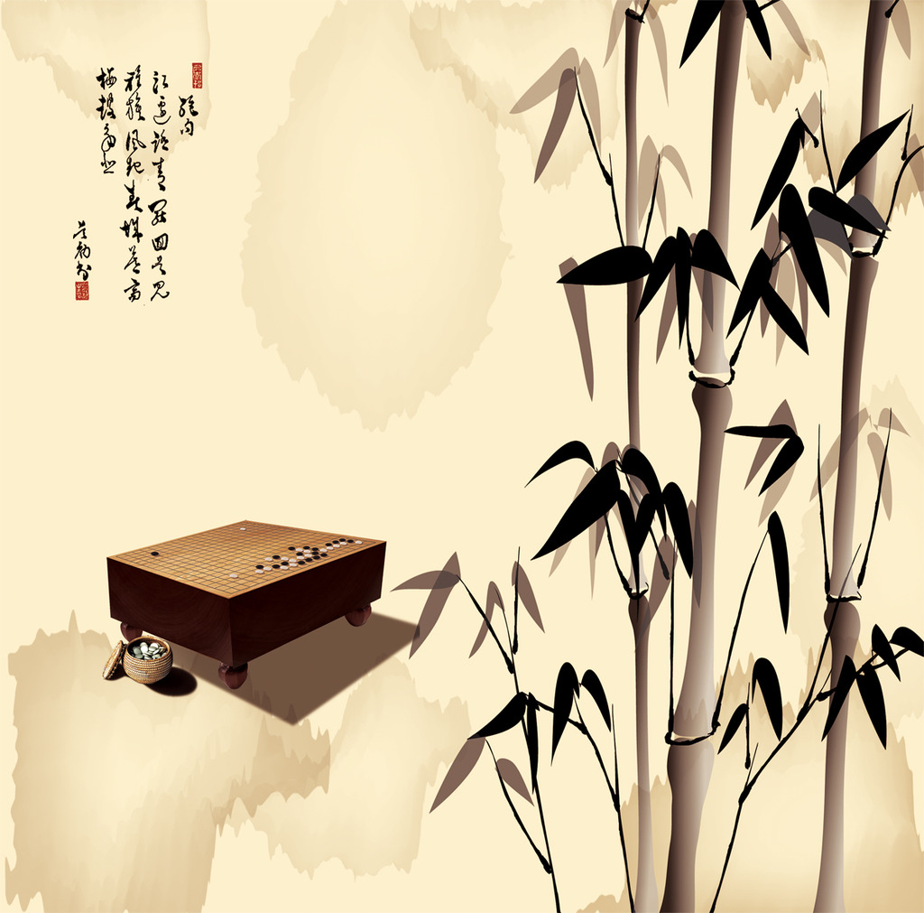 竹子装饰墙,墙面装饰,沙发背景墙装饰画_点力图库