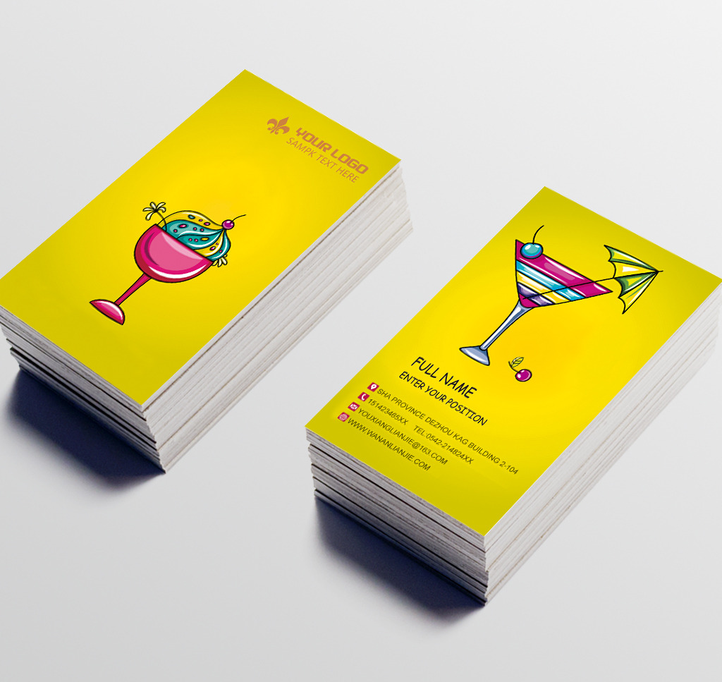 彩色时尚个性名片PDS模板下载模板下载(图片