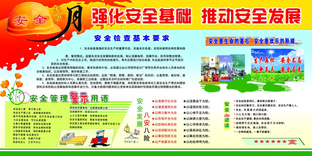 2014安全生产月宣传展板模板下载(图片编号:1