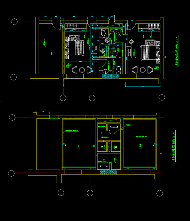 酒店客房CAD图纸设计附带施工材质说明模板
