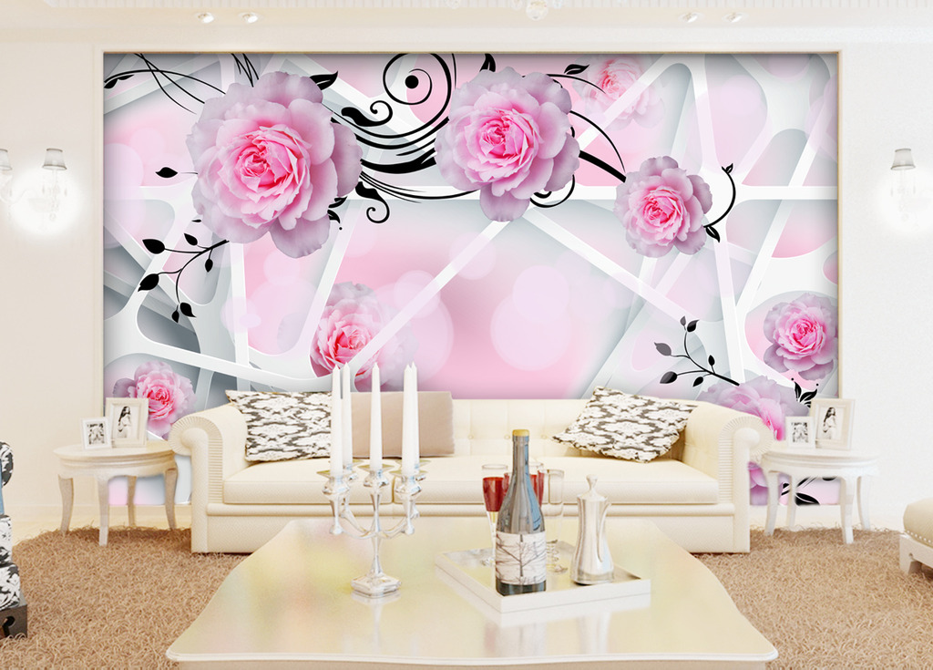 梦幻花朵3D电视背景墙模板下载(图片编号:12147933)_3D电视背景墙_电视背景墙_我图网weili.ooopic.com