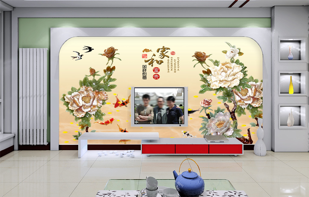 【本作品下载内容为:"中国风浮雕牡丹客厅电视背景墙"模板,其他内容仅为参考,如需印刷成实物请先认真校稿,避免造成不必要的经济损失。】 【声明】未经权利人许可,任何人不得随意使用本网站的原创作品(含预览图),否则将按照我国著作权法的相关规定被要求承担最高达50万元人民币的赔偿责任。