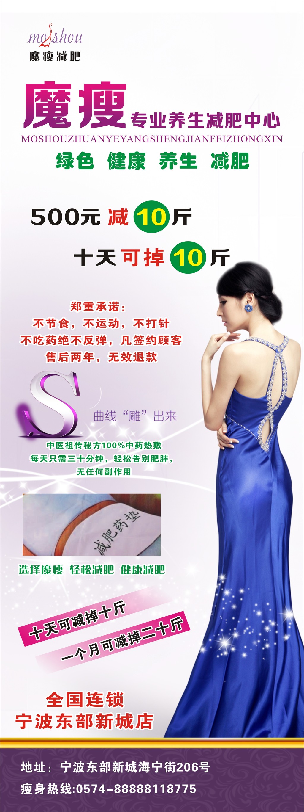 魔瘦减肥养生展架模板下载(图片编号:1217104