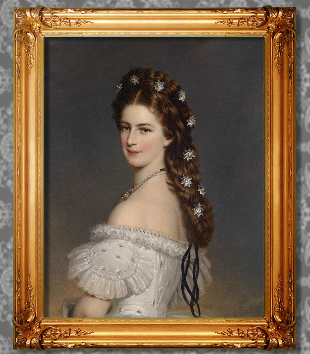 端庄优雅的金发<em>贵族少女</em>古典主义油画模板下载