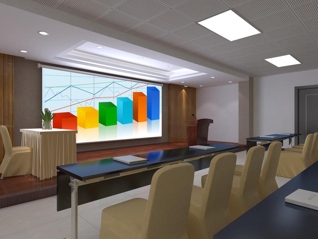 培训室3D模型带高清效果图模板下载(图片编号