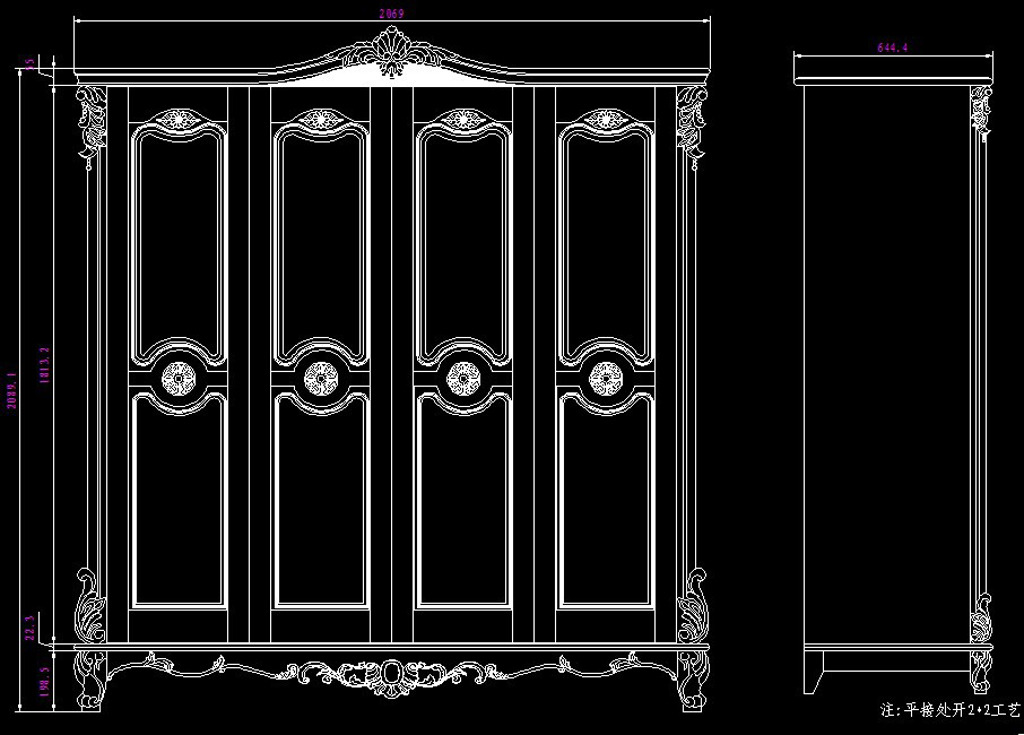 欧式四门衣柜模板下载(图片编号:12193373)_桌