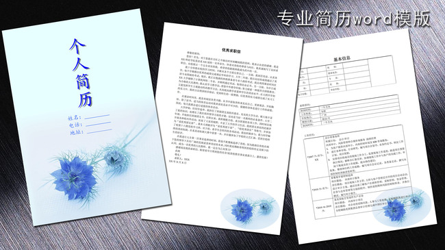 简历模版简历封面个人简历求职简历个性简历 会计专业简历 应聘简历图片