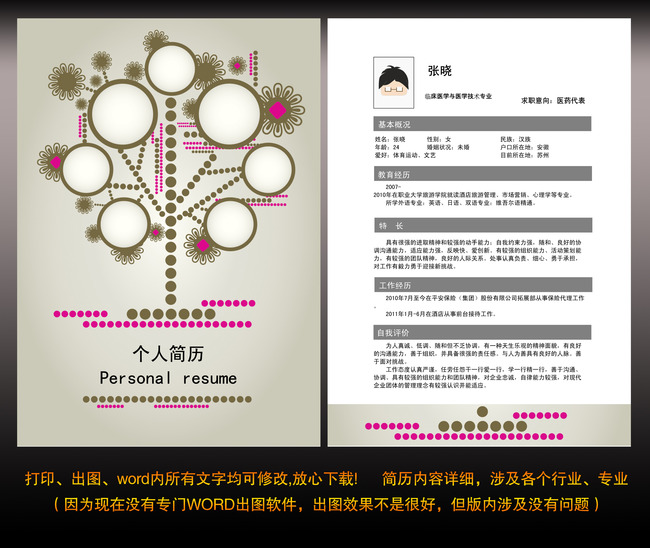 医药代表简历模板