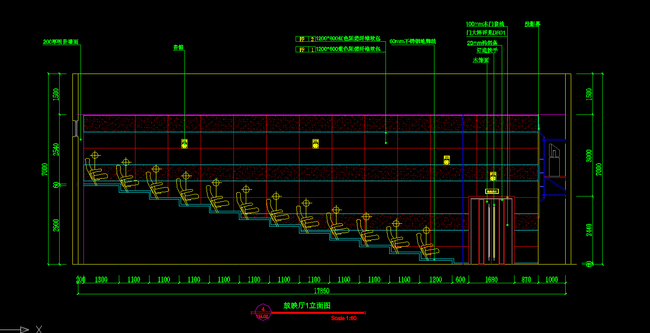 【】电影院放映厅立面施工图