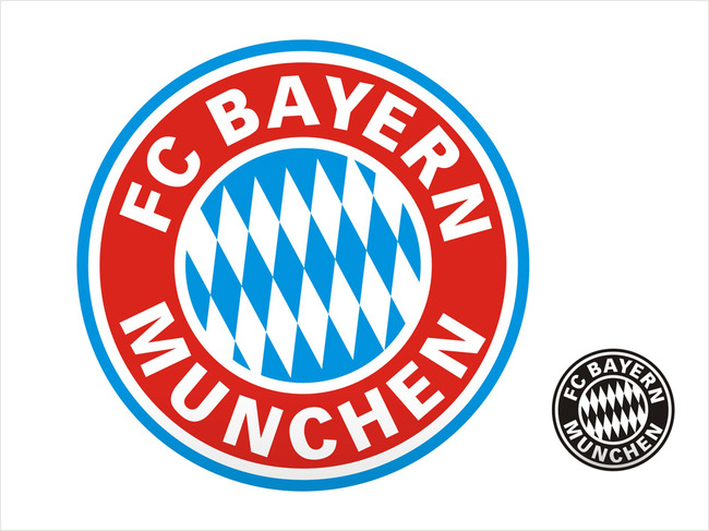 拜仁队徽德甲足球大满贯矢量分层大图模板下载