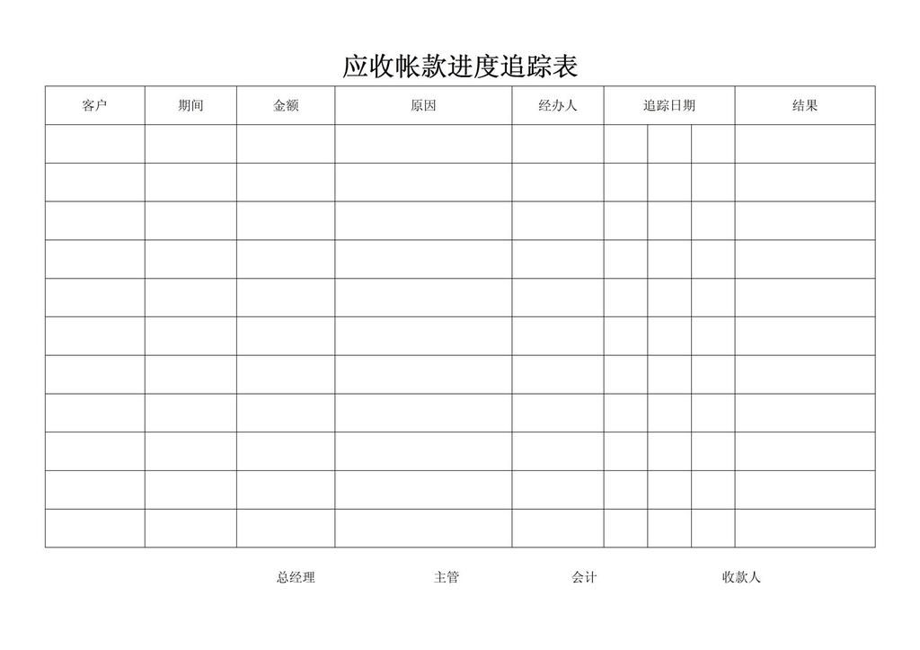 应收账款明细表模板下载(图片编号:12236530