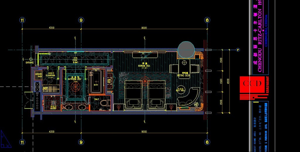 CCD-成都丽思卡尔顿酒店样板房模板下载(图片
