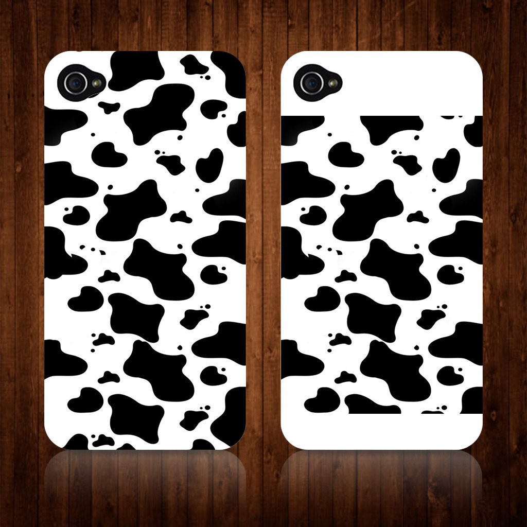 简洁黑白色牛奶印花图案手机壳设计模板模板下