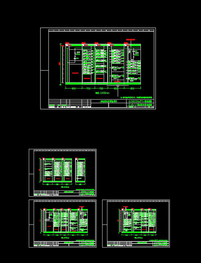 低压配电柜系统CAD图纸模板下载(图片编号:1