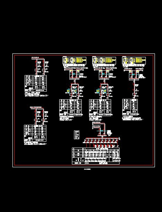 配电箱接线CAD图纸模板下载(图片编号:12253