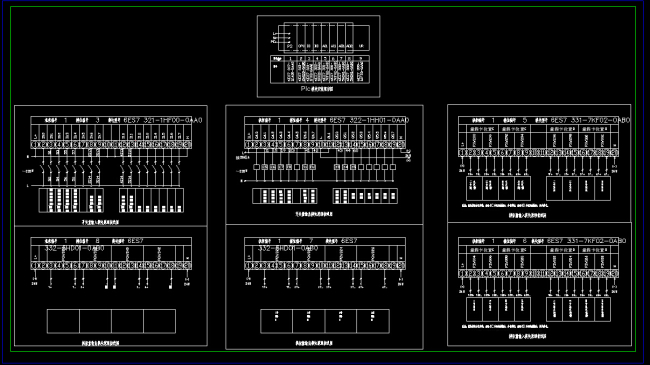 西门子PLC接线全套图纸CAD图纸模板下载(图