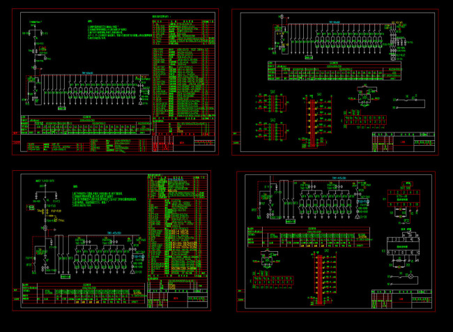 某路灯配电箱系统图及接线图cad图纸