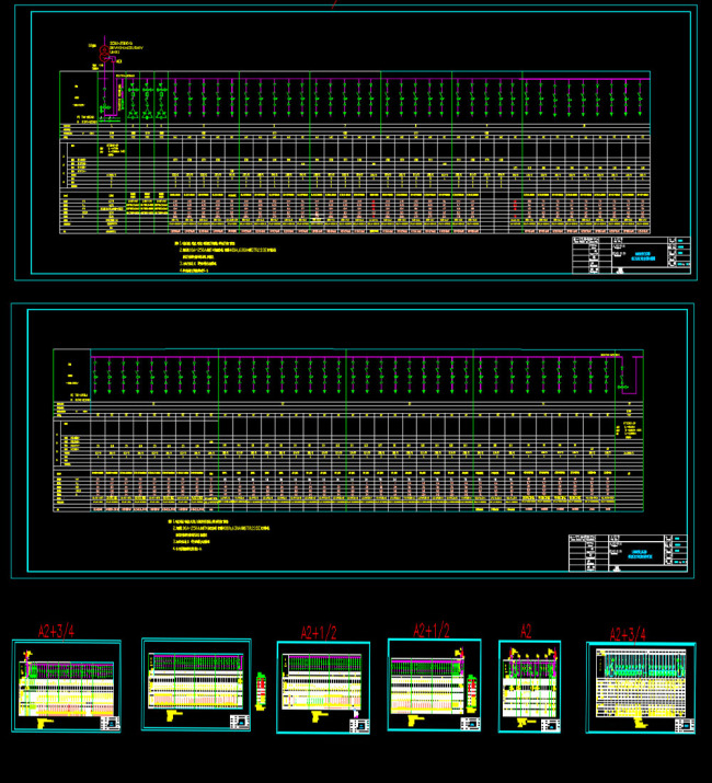 变电所高低压系统图CAD图纸模板下载(图片编