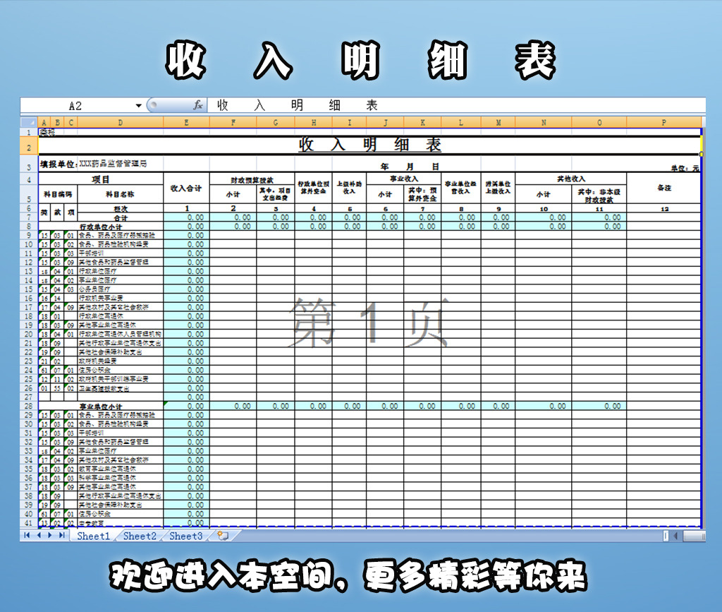 收入明细表模板下载(图片编号:12260822)_其他