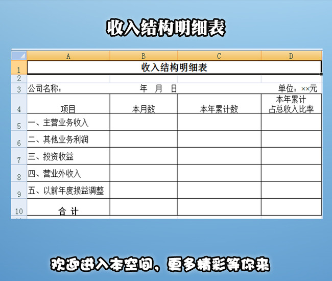 收入支出明细表模板_收入明细表下载