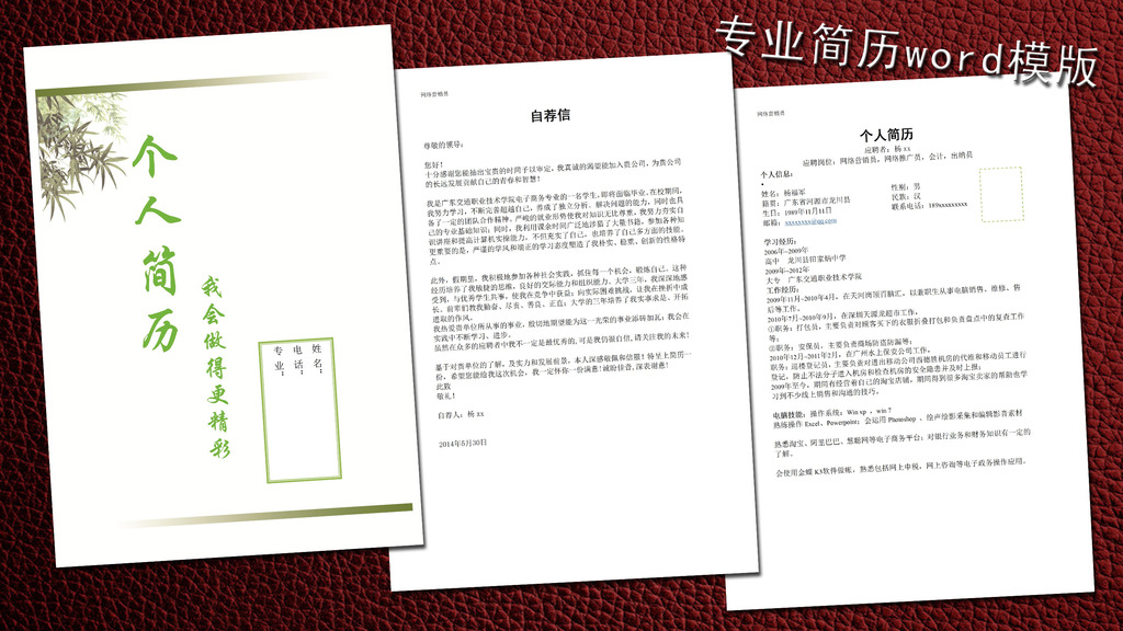 网络管理简历模板word下载图片