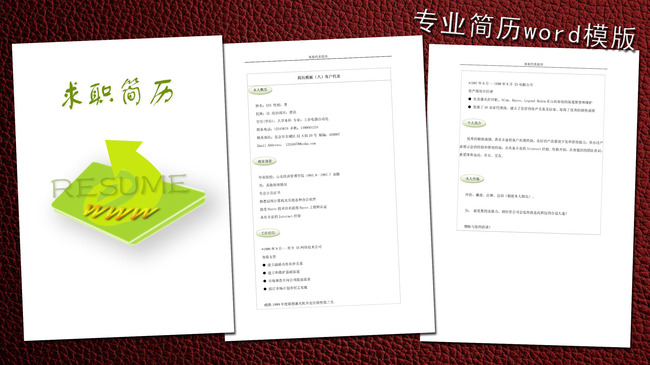 客服代表简历模板word下载图片下载 简历模版简历封面个人简历求职图片